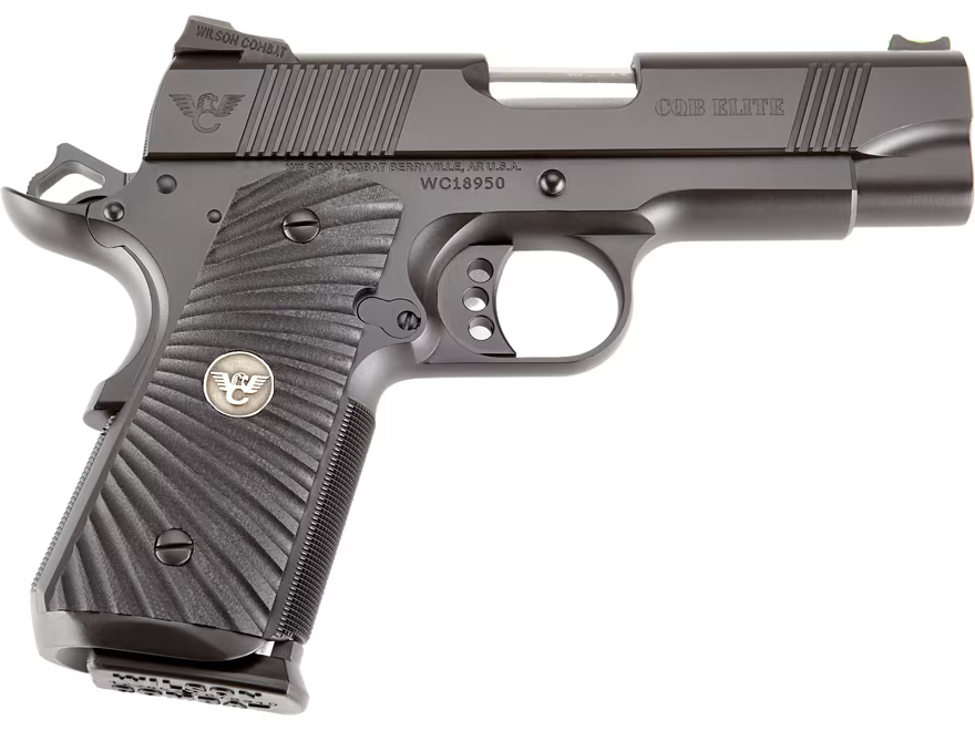 Wilson Combat 1911 CQB Elite Semi-Automatic Compact Pistol 45 ACP 4″ Barrel 7-Round Black