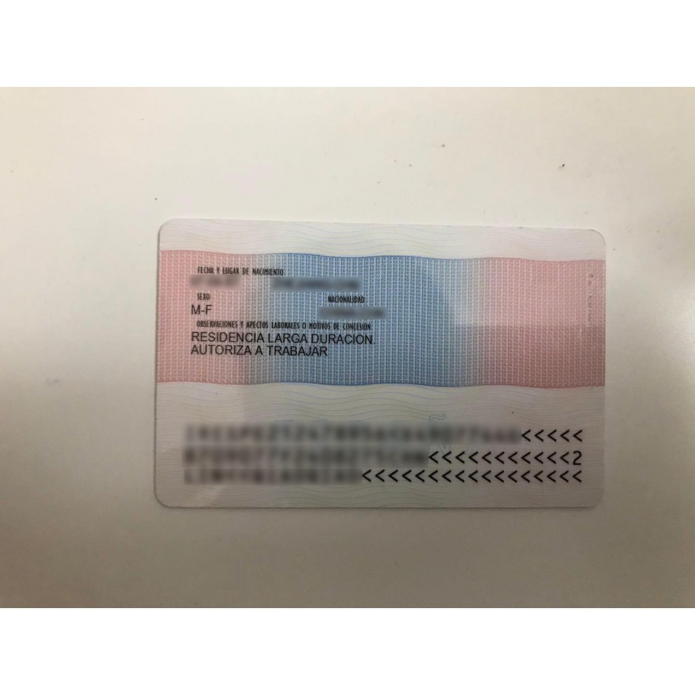 Spanish permanent residence card