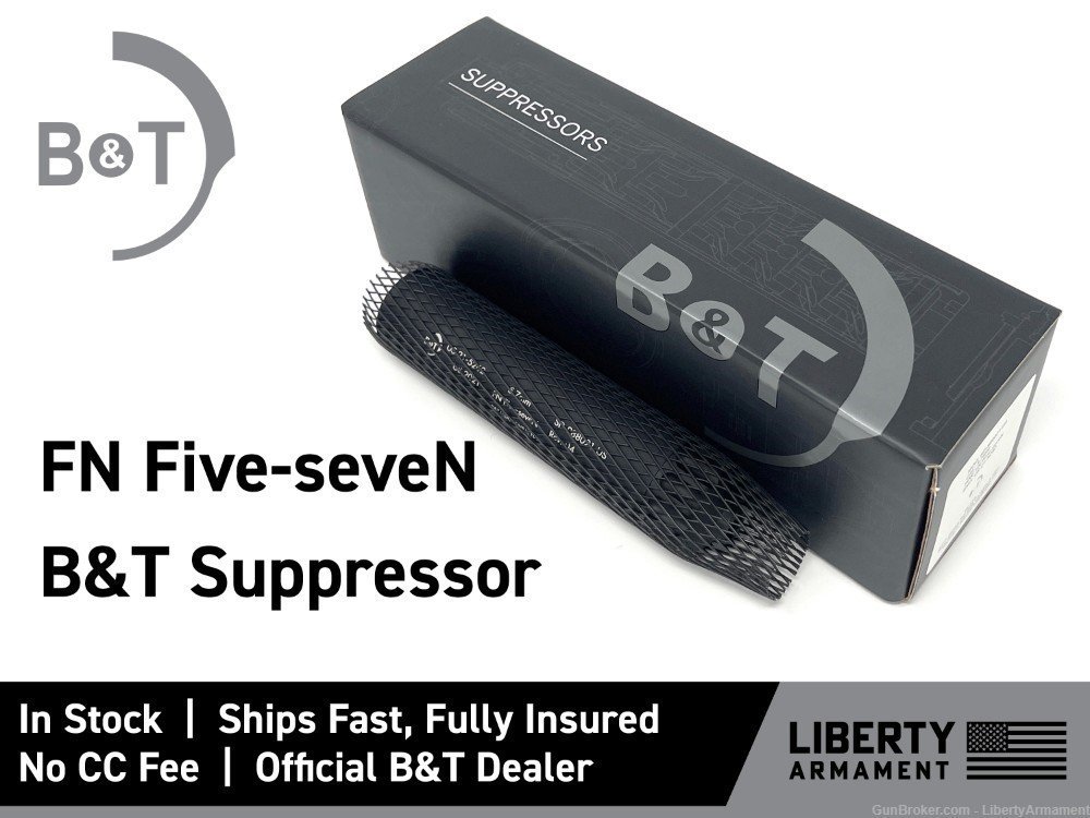 B&T FN Five SeveN Suppressor 5.7x28mm 5.7 Handgun Suppressor Silencer Rare